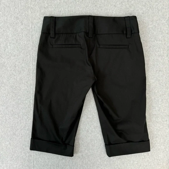 Alice + Olivia Shorts Womens Black Cuffed Hem Bermuda Shorts Size 4 Preppy